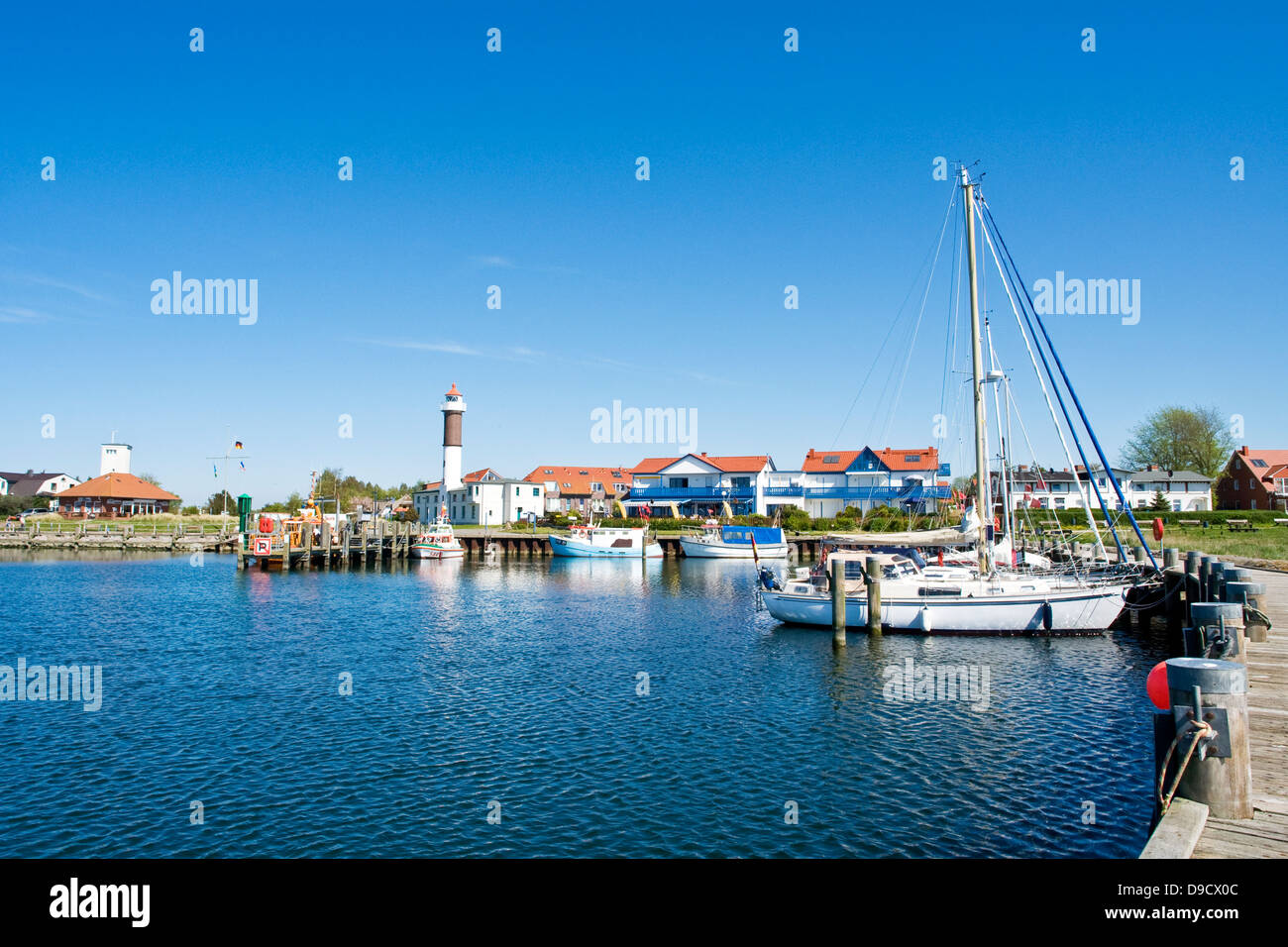 Porto di Timmen villaggio sull'isola di Poel Foto Stock