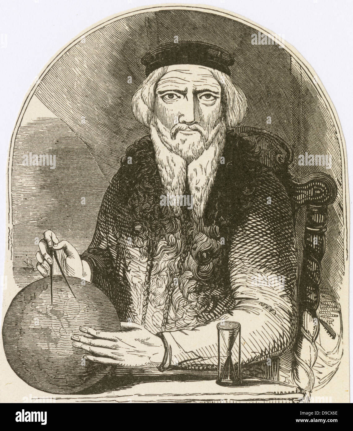 Sebastian Cabot (C1474-c1557) navigatore veneziano e cartografo, figlio di John Cabot. Foto Stock