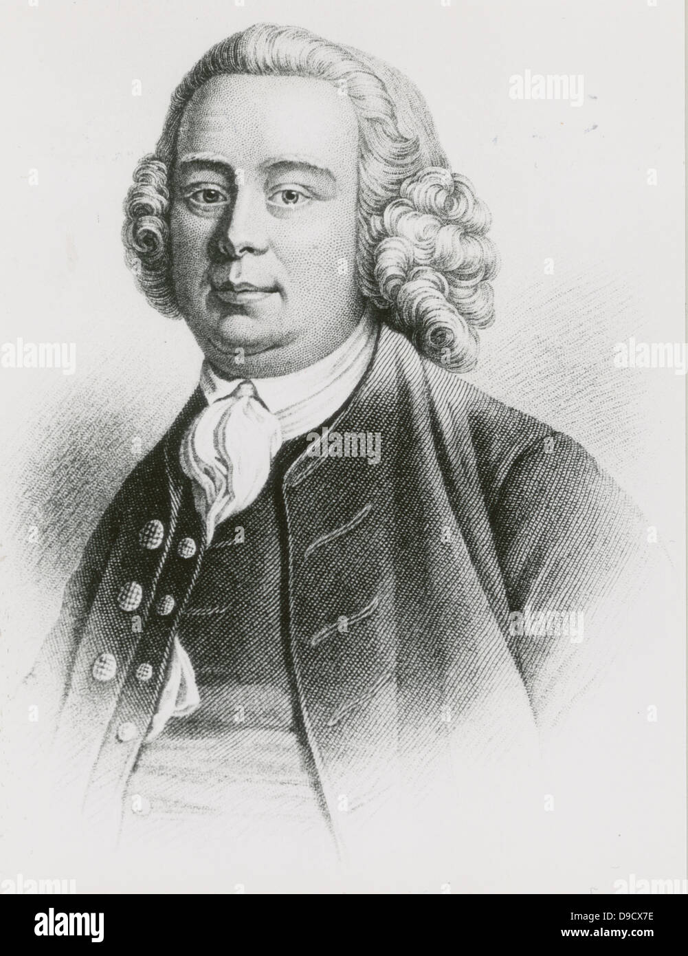 James Danielle (1716-1772), ingegnere inglese che divenne noto per il suo lavoro sul canal costruzione, inizio con la Bridgewater Canal che ha aperto nel 1761. Incisione. Foto Stock