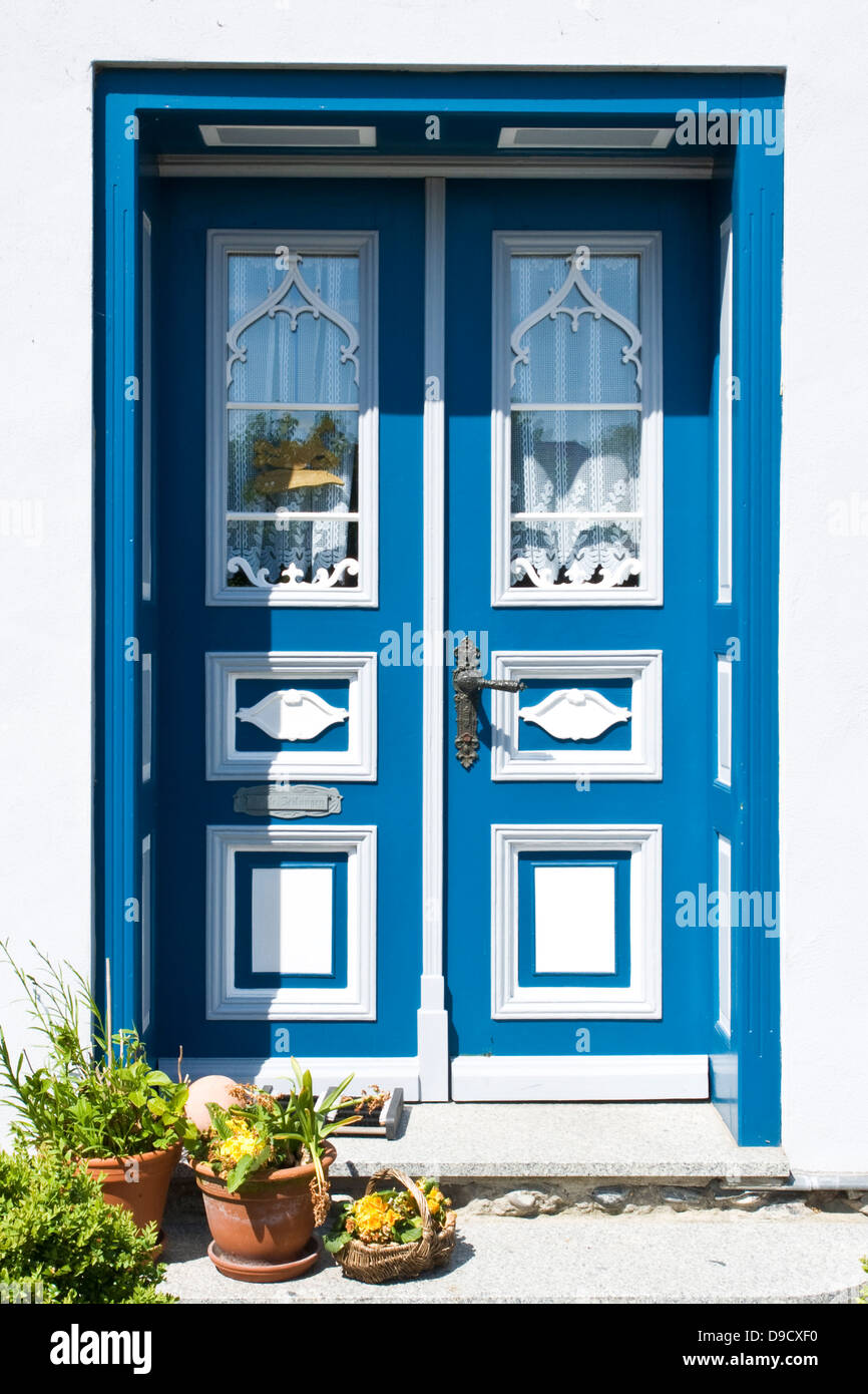 Vecchia porta anteriore in Wustrow Foto Stock