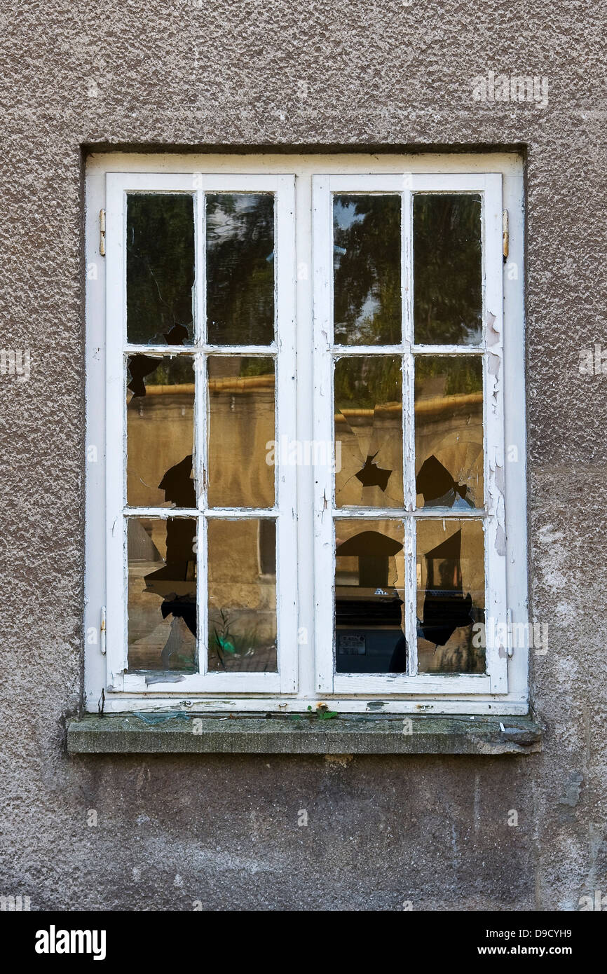 Vetro rotto Foto Stock