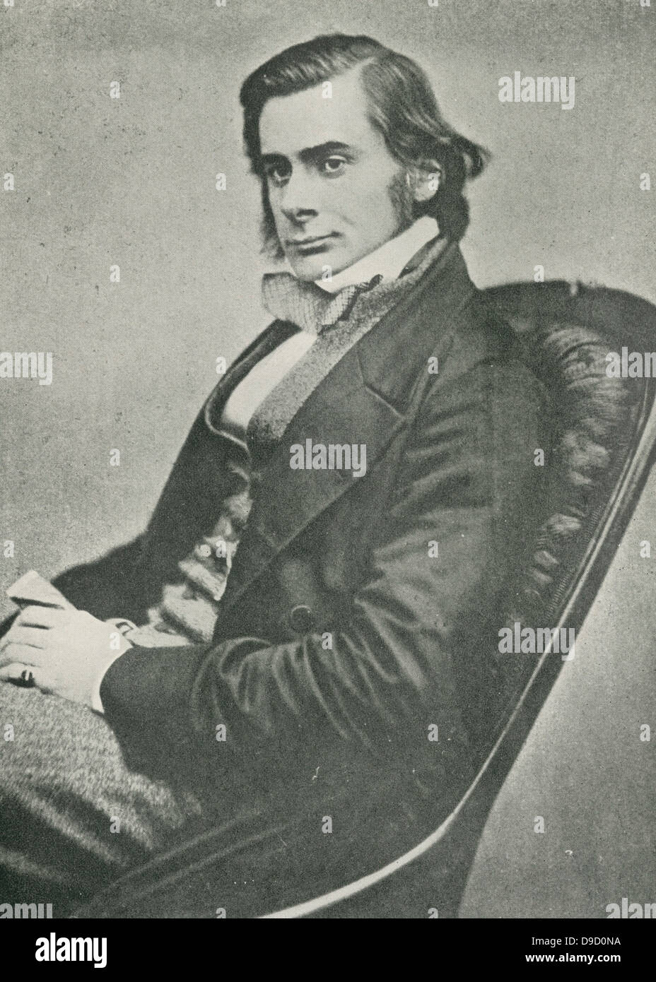 Thomas Henry Huxley (1825-1895) prominente scienziato inglese chiamato Darwins Bulldog per il supporto della teoria dell'evoluzione. Uno zoologo, uno specialista in anatomia comparata; coniato il termine agnostico. Foto Stock
