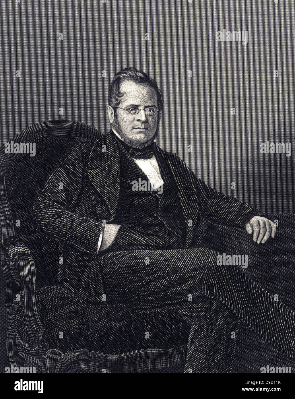 Camillo Benso de Cavour (1810-186I) statista italiano. Un leader del movimento di unificazione dell'Italia. Con Balbo, stabilito il giornale Il Risorgimento, 1847. Foto Stock