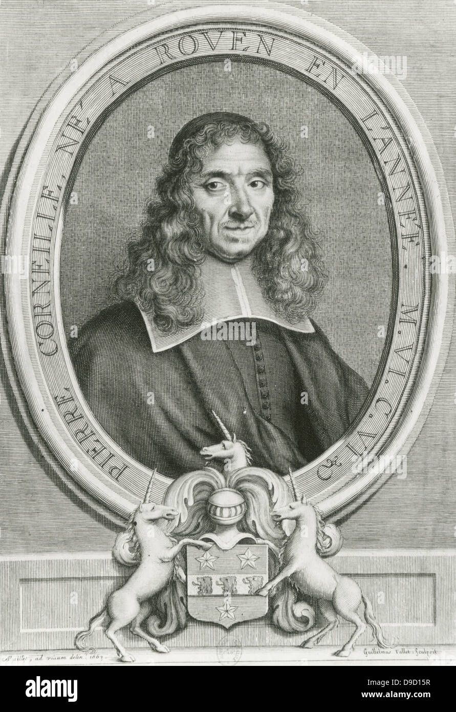 Pierre Corneille (1606-1684) francese tragedian, uno dei tre grandi del seicento drammaturghi francesi, insieme con Molière e Racine Foto Stock