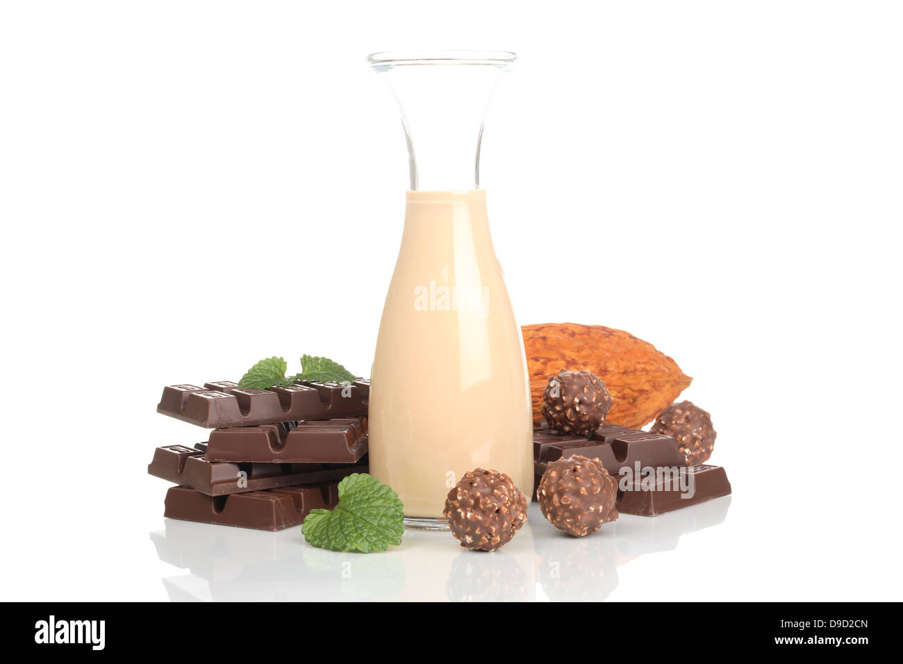 Diversi prodotti di cioccolato Foto Stock