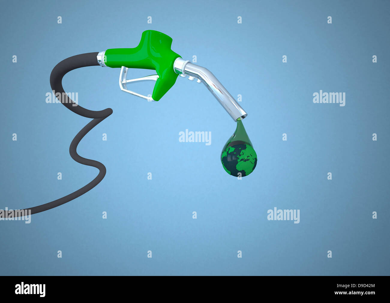 Illustrazione della pompa a gas con benzina globe Foto Stock