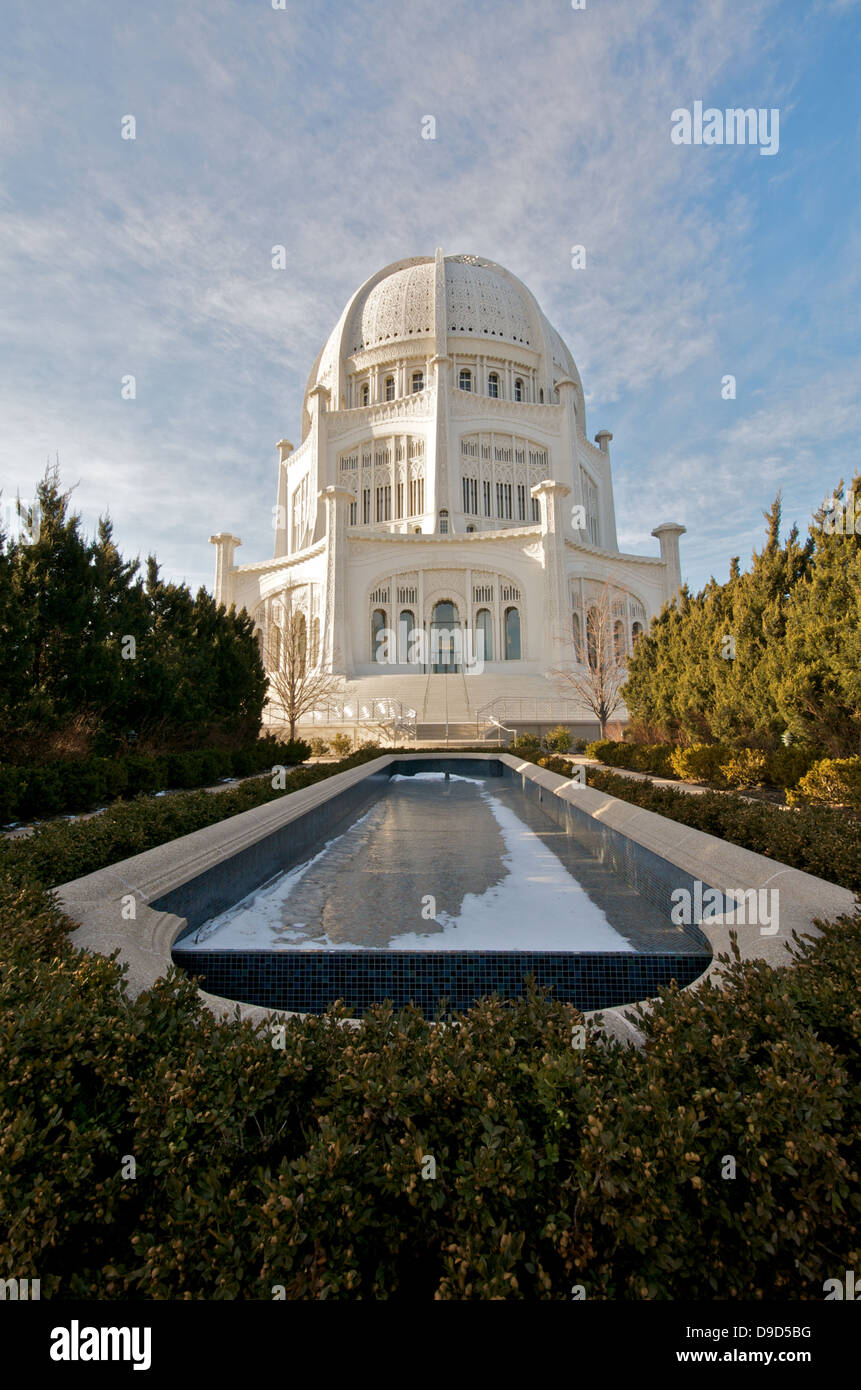 I bahaisti casa di culto in Wilmette, Chicago. Foto Stock