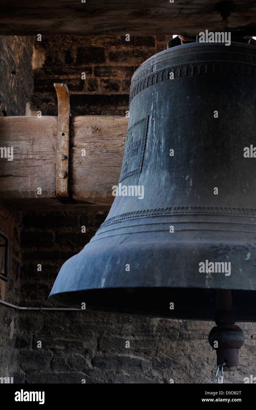 Bell, Belfry, cattedrale, San Pere, Vic, Osona, Barcellona, in Catalogna, Spagna, Europa Foto Stock