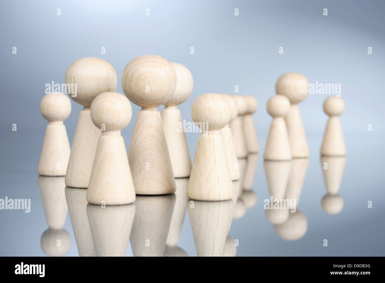 Riprodurre figure di legno Foto Stock