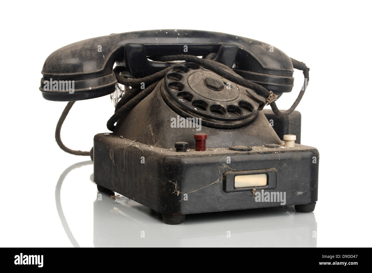 Vecchio telefono, telefono Foto Stock