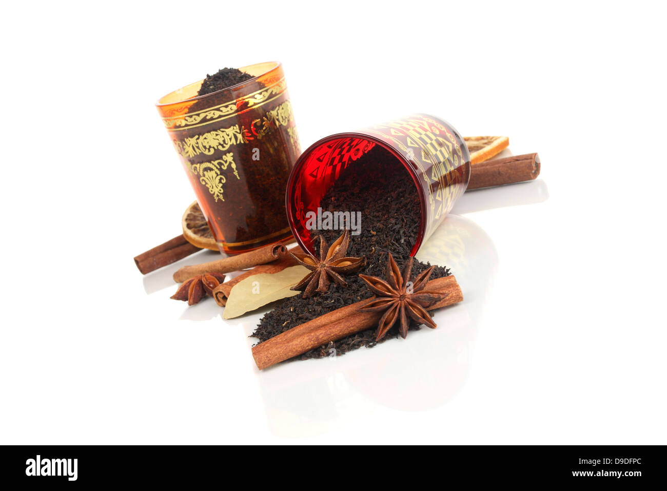 Spice tè Il tè con gli occhiali Foto Stock
