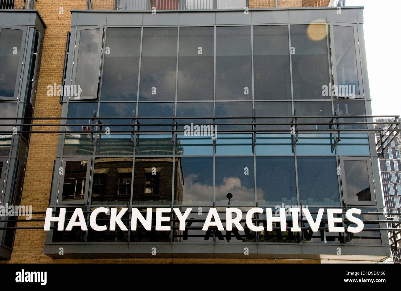 Archivi di Hackney, Dalston, London Borough of Hackney, England Regno Unito Foto Stock