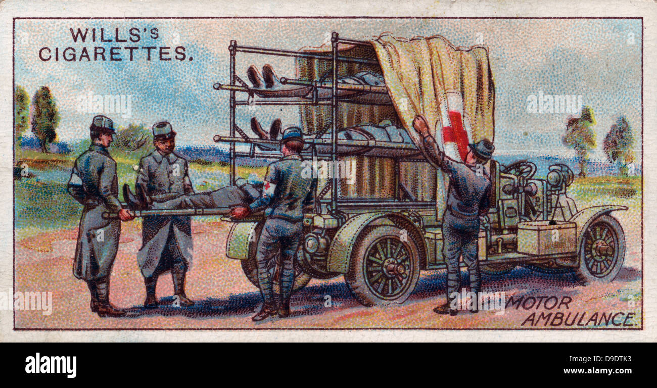 Motori militari serie, 1916: Motore francese ambulanza. Foto Stock