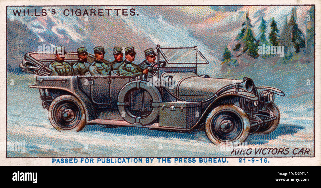 Motore militare serie, 1916: Re Victor's Car (Italiano). Foto Stock