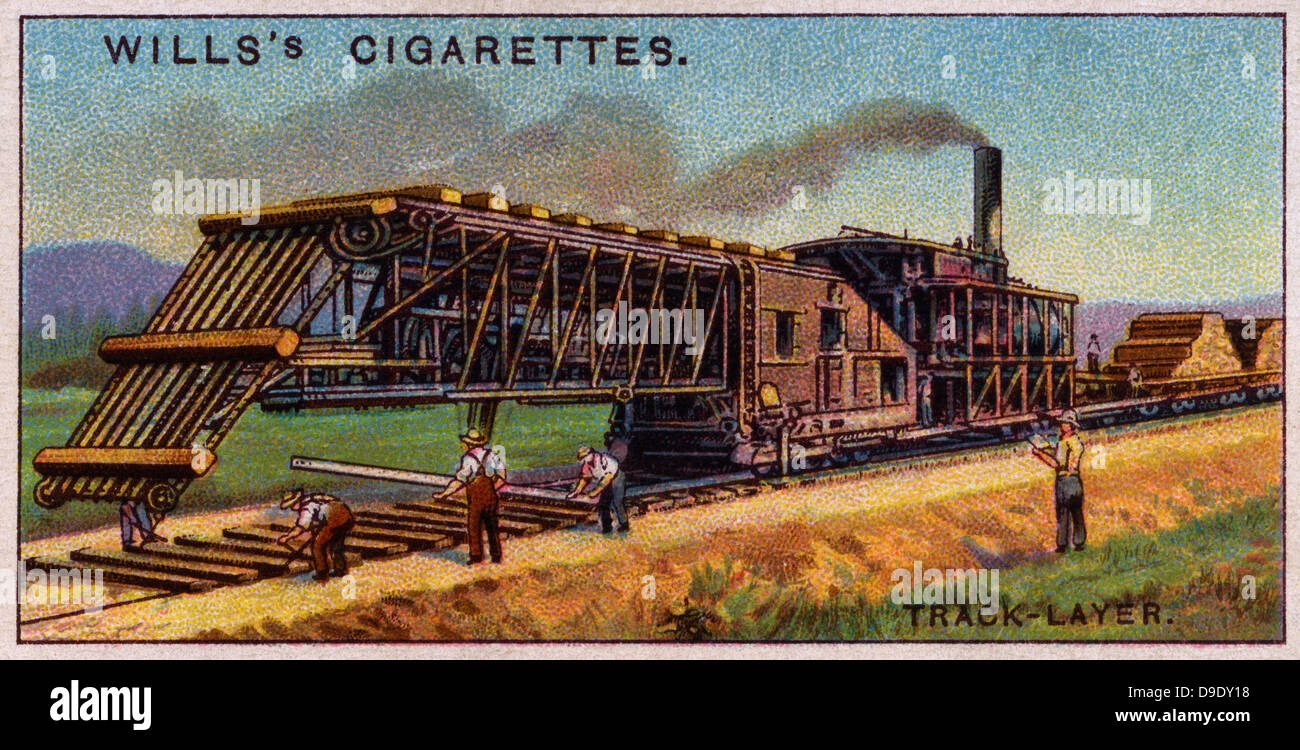 Meraviglie ingegneristiche, 1927 : Stazione ferroviaria Track-Layer, Canada. Foto Stock
