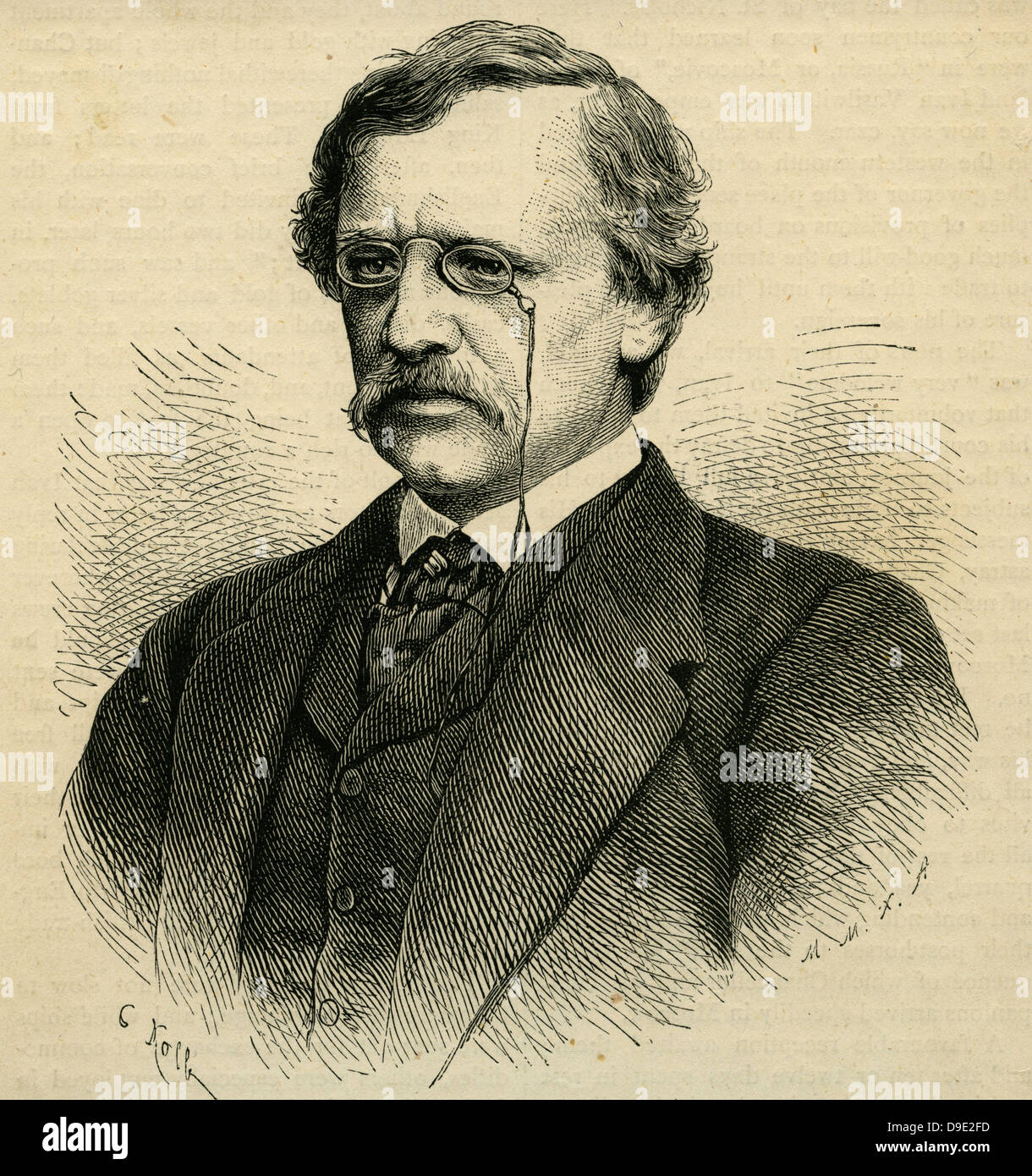 (Nils) Adolf Erik Nordenskiold (1832-1901) geologo svedese e Arctic explorer. Foto Stock