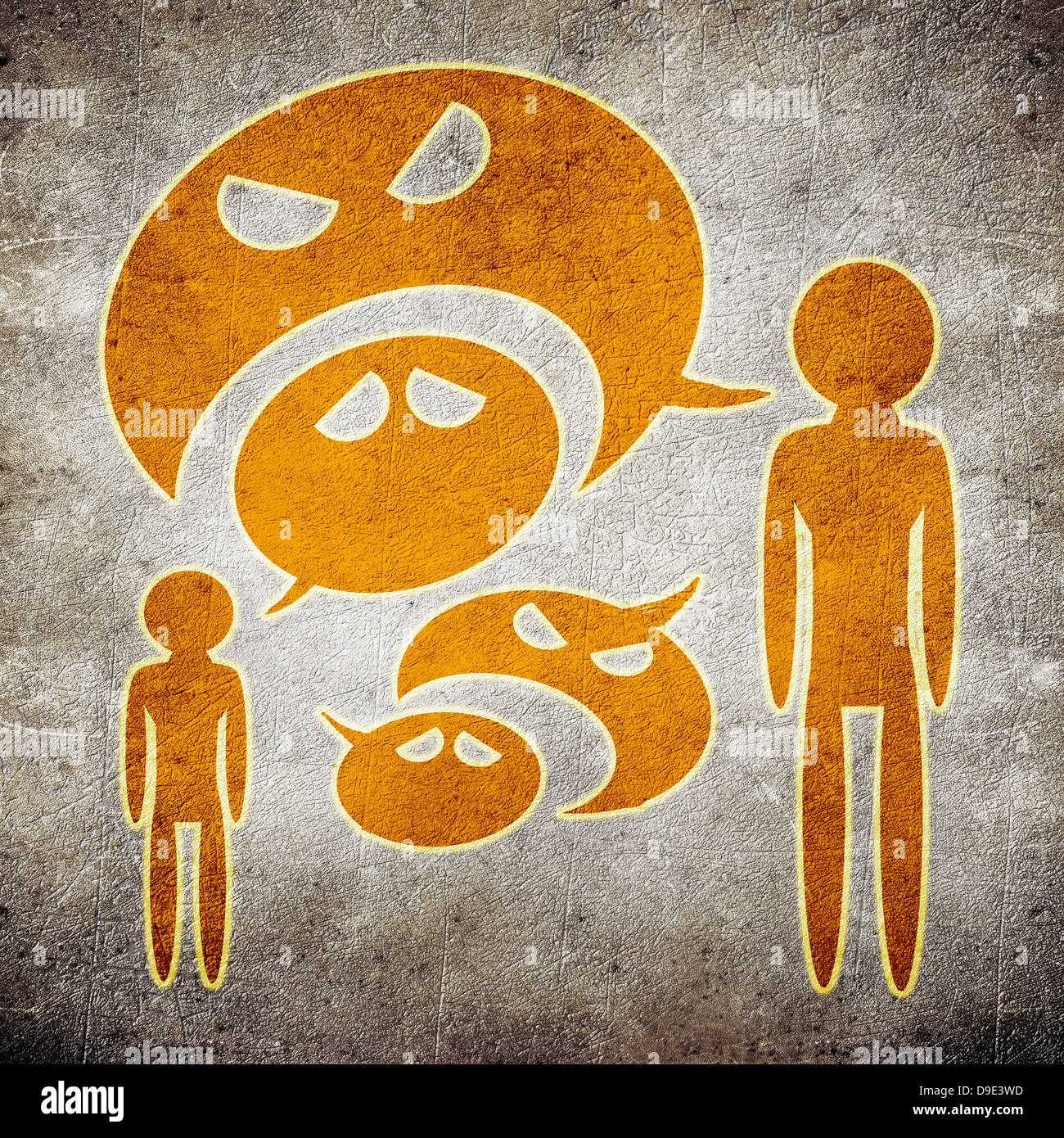 Rapporto conflittuale concetto illustrazione Foto Stock