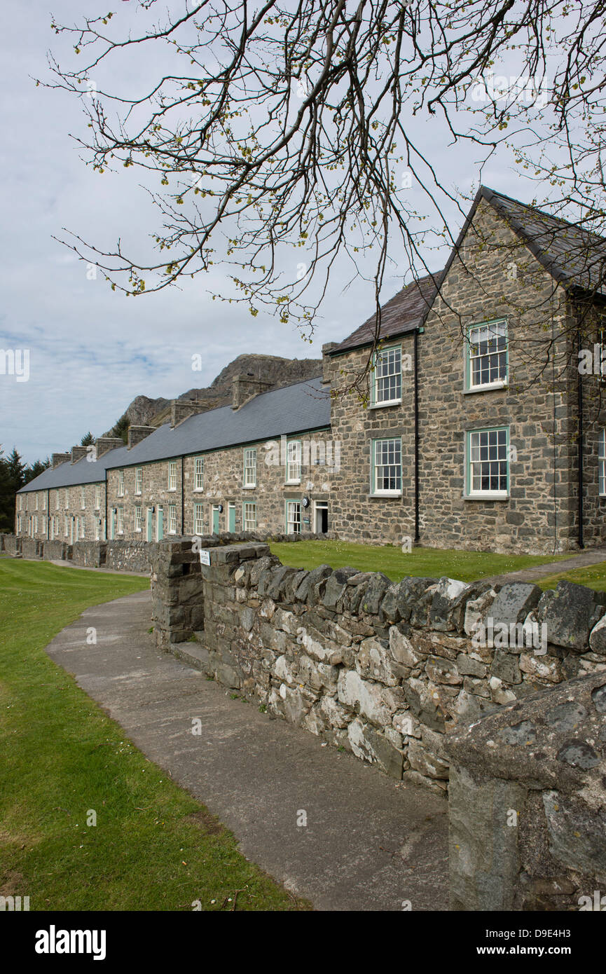 Nant Gwrtheyrn lingua gallese centro studio, ardesia ex villaggio minerario, Gwynedd north Wales UK Foto Stock