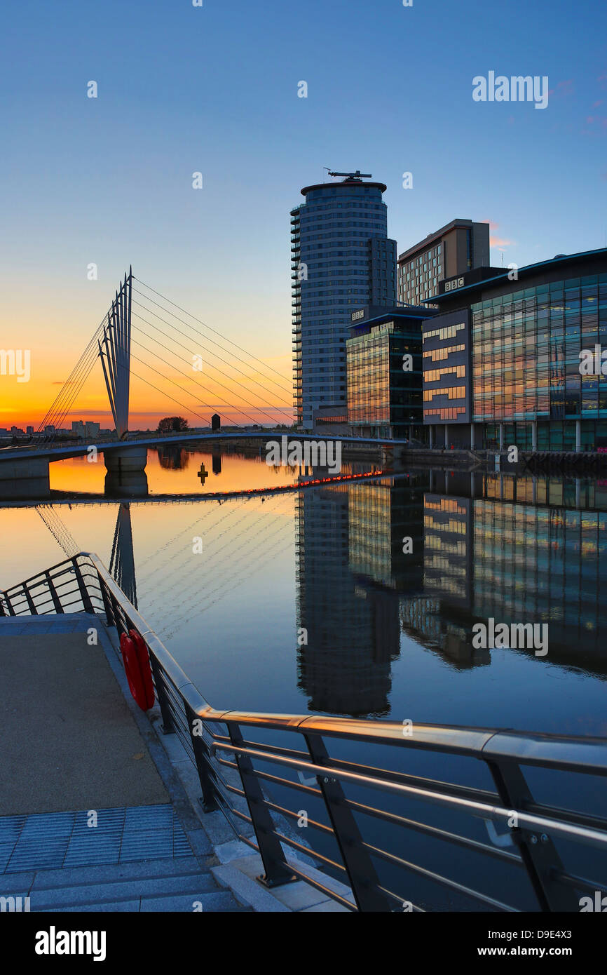 Regno Unito, Salford, Media City Foto Stock
