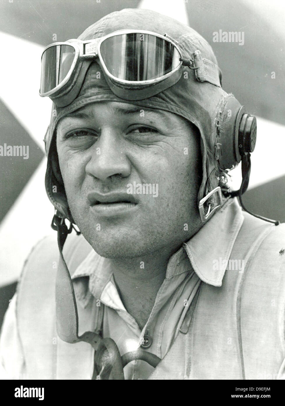 GREGORY "Pappy" Boyington (1912-1988) Seconda Guerra Mondiale Marines americani fighter ace Foto Stock