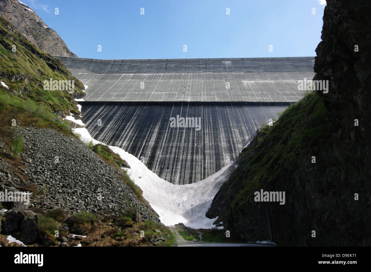 Grande Dixence Dam - Alpi Svizzere (Val d'Hérens, Vallese) Foto Stock