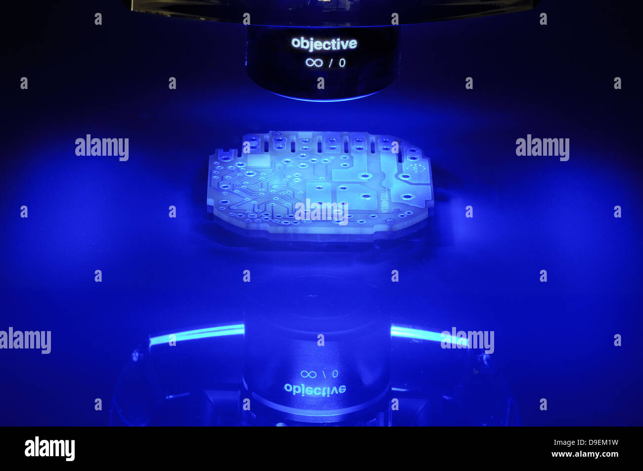 Unterview di un quadrante 4 luce ad anello in una elaborazione di immagine dello strumento di misurazione Foto Stock