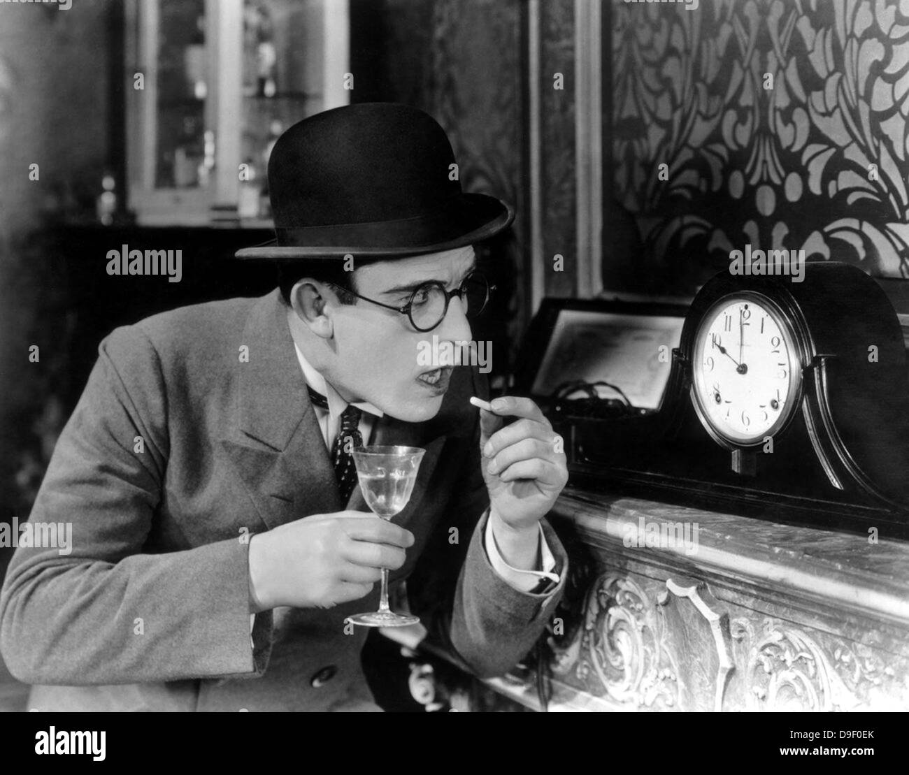 Harold Lloyd in alto e vertigini Foto Stock