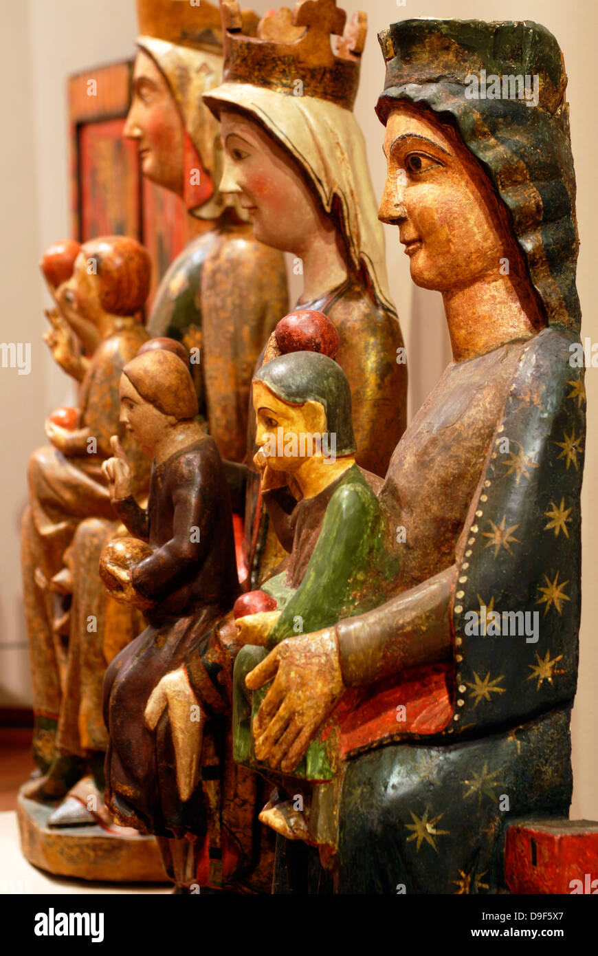 Museo Vescovile, scultura, arte, Bisbe. Oliba, quadrato, Vic, Osona, Barcellona, in Catalogna, Spagna, Europa Foto Stock