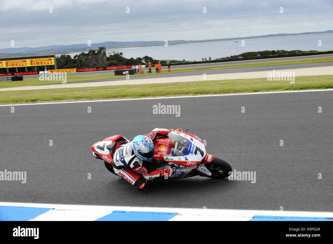 Carlos Checa Superbike World Championship gara di Phillip Island in Australia - 27.02.11 Foto Stock