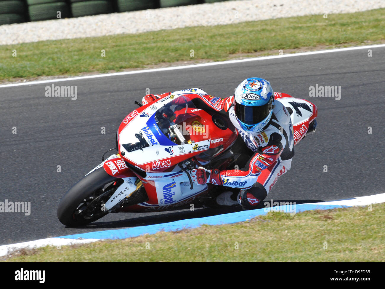 Carlos Checa Superbike World Championship gara di Phillip Island in Australia - 27.02.11 Foto Stock