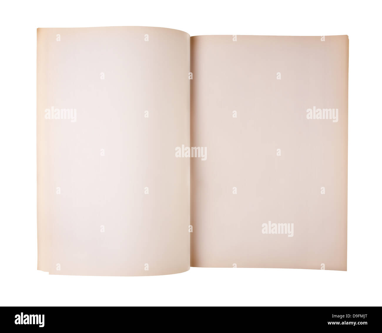 Notebook bianco isolato su bianco Foto Stock