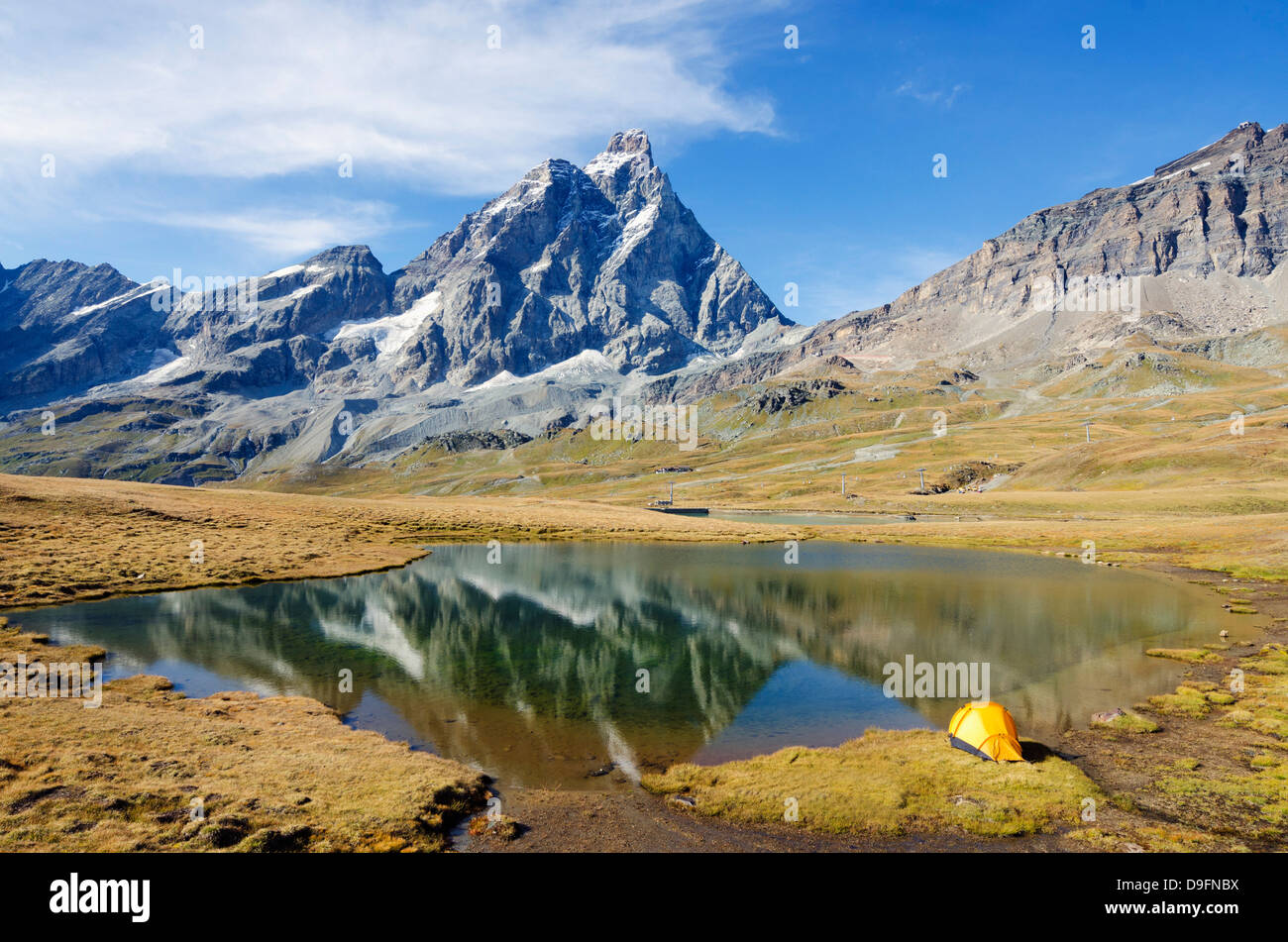 Monte Cervino (Matterhorn), Breuil Cervinia, Valle d'Aosta, Alpi Italiane, Italia Foto Stock