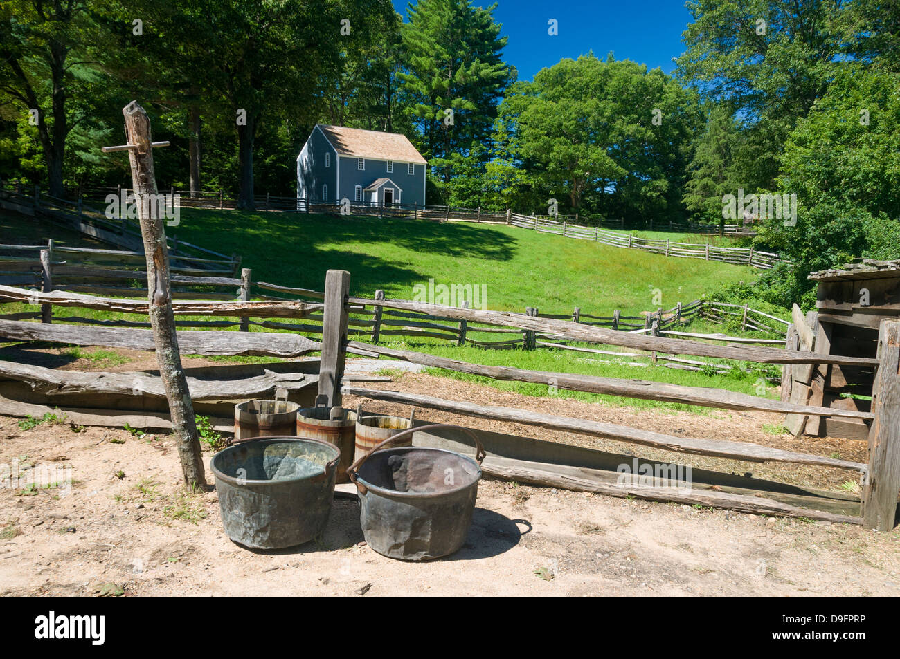 Old Sturbridge Village, un museo che ritrae la prima Nuova Inghilterra la vita in Sturbridge, Massachusetts, New England, STATI UNITI D'AMERICA Foto Stock