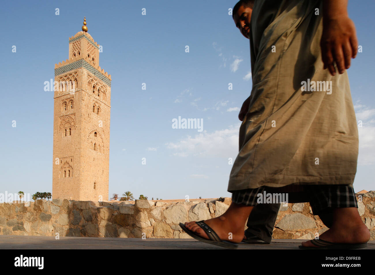 Moschea e minareto di Koutoubia, Sito Patrimonio Mondiale dell'UNESCO, Marrakech, Marocco, Africa Foto Stock