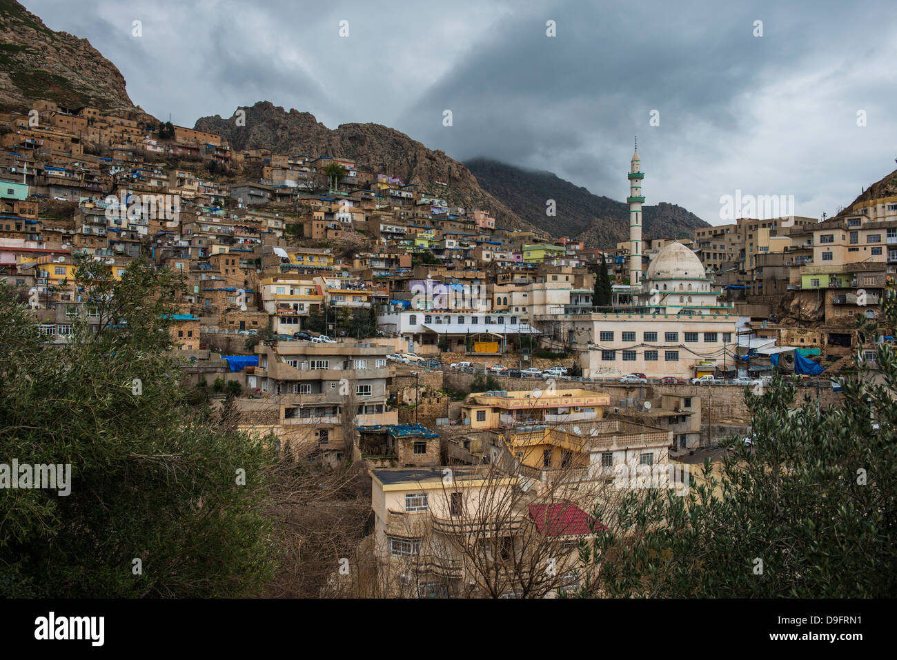 Antica città di Akre, Iraq Kurdistan, Iraq, Medio Oriente Foto Stock