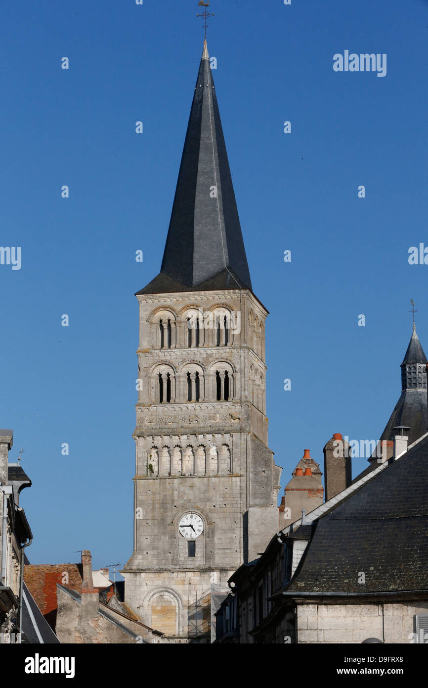 La chiesa di Notre Dame, La charite-sur-Loire, Nièvre, Borgogna, Francia Foto Stock