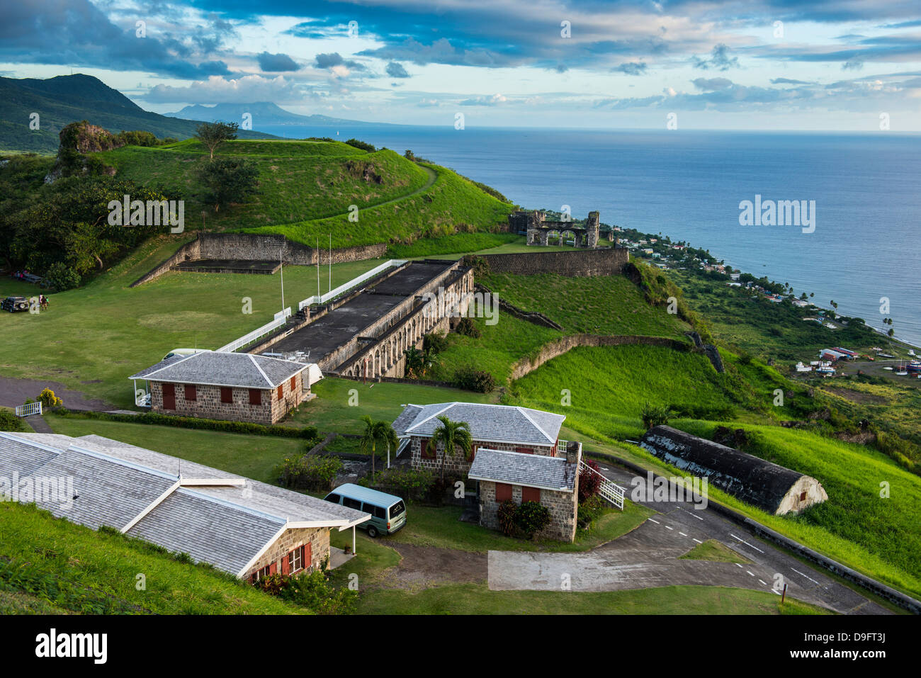 Brimstone Hill Fortress, Sito Patrimonio Mondiale dell'UNESCO, Saint Kitts, Saint Kitts e Nevis, Isole Sottovento, West Indies, dei Caraibi Foto Stock