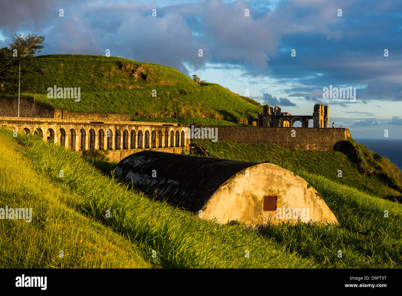 Brimstone Hill Fortress, Sito Patrimonio Mondiale dell'UNESCO, Saint Kitts, Saint Kitts e Nevis, Isole Sottovento, West Indies, dei Caraibi Foto Stock