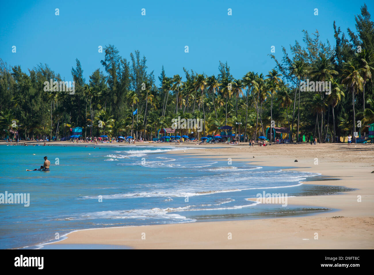 Luquillo Beach, Puerto Rico, West Indies, dei Caraibi Foto Stock