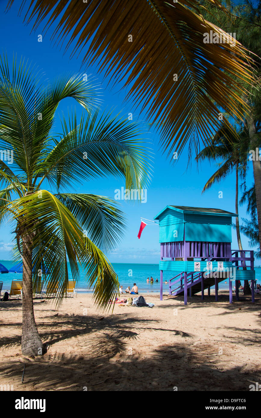 Luquillo Beach, Puerto Rico, West Indies, dei Caraibi Foto Stock