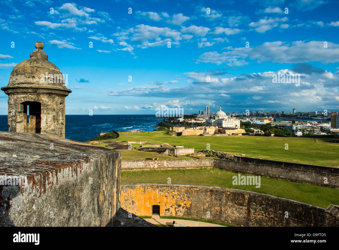 San Felipe del Morro, Sito Patrimonio Mondiale dell'UNESCO, San Juan, Puerto Rico, West Indies, dei Caraibi Foto Stock