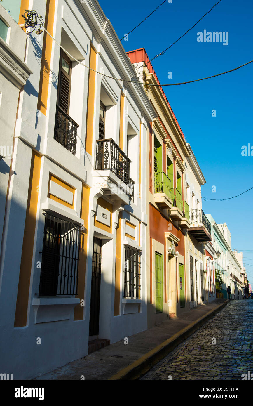 Città Vecchia di San Juan, Puerto Rico, West Indies, dei Caraibi Foto Stock