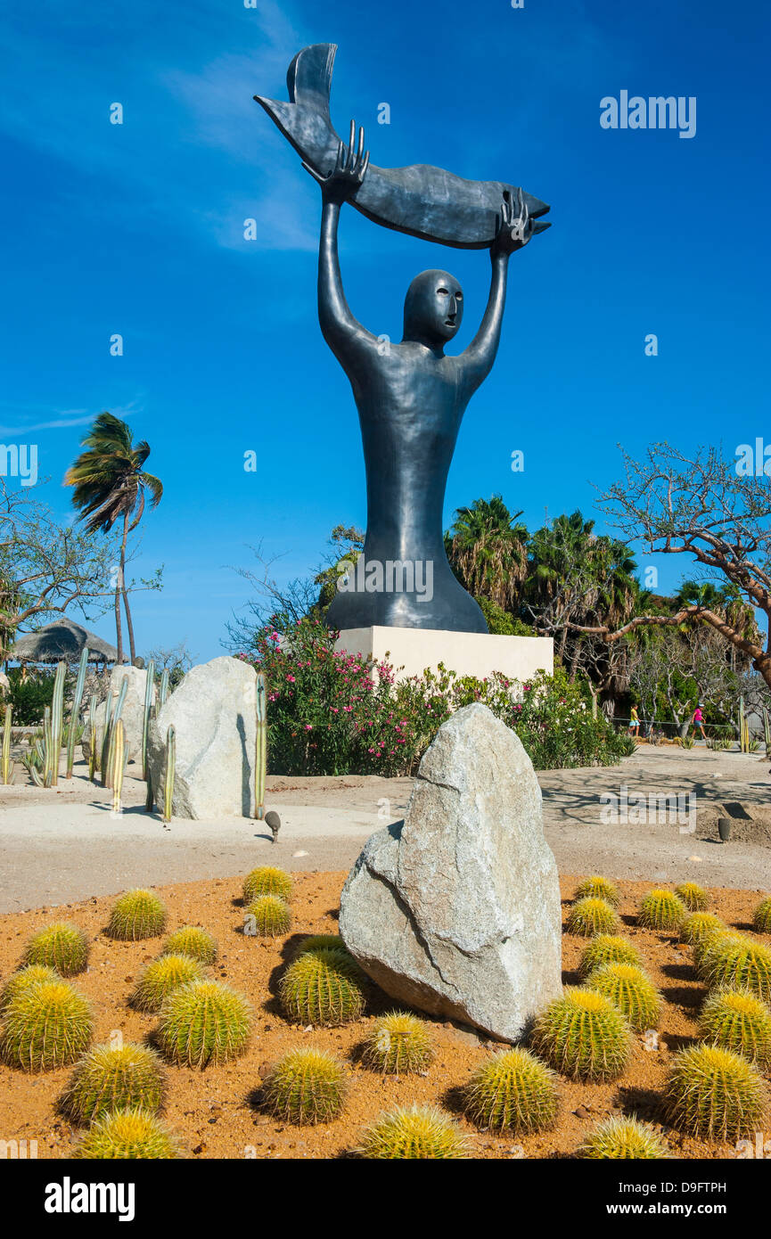 Statua moderna in Puerto Los Cabos, parte di San Jose del Cabo, Baja California, Messico Foto Stock