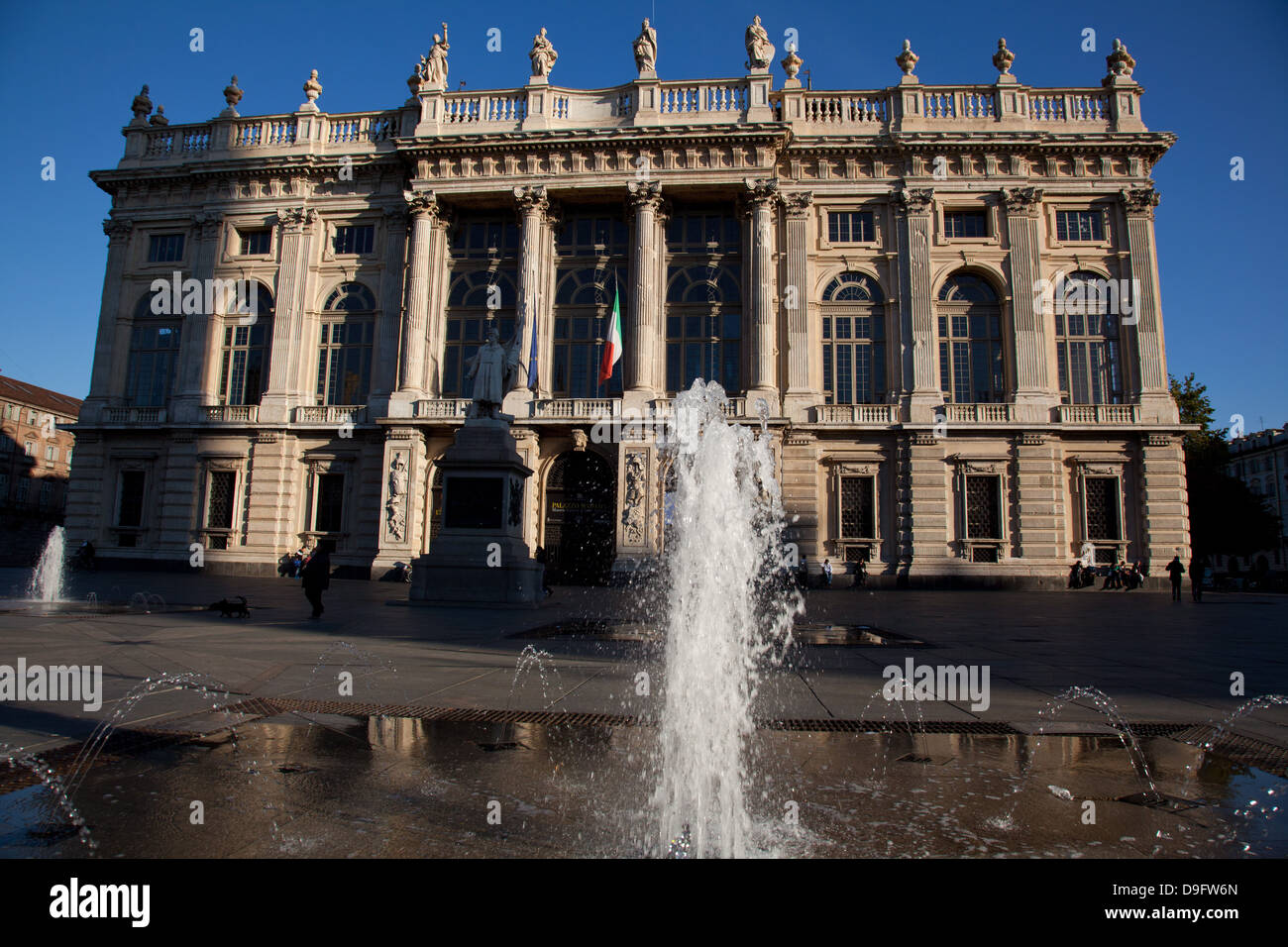 Palazzo Madama, primo Senato del Regno d'Italia, ora sede di Torino Museo Civico d'Arte Antica di Torino, Piemonte, Italia Foto Stock