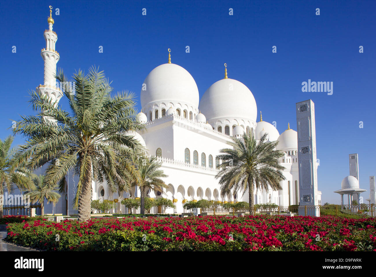 Sheikh Zayed Bin Sultan Al Nahyan moschea, Abu Dhabi, Emirati Arabi Uniti, Medio Oriente Foto Stock