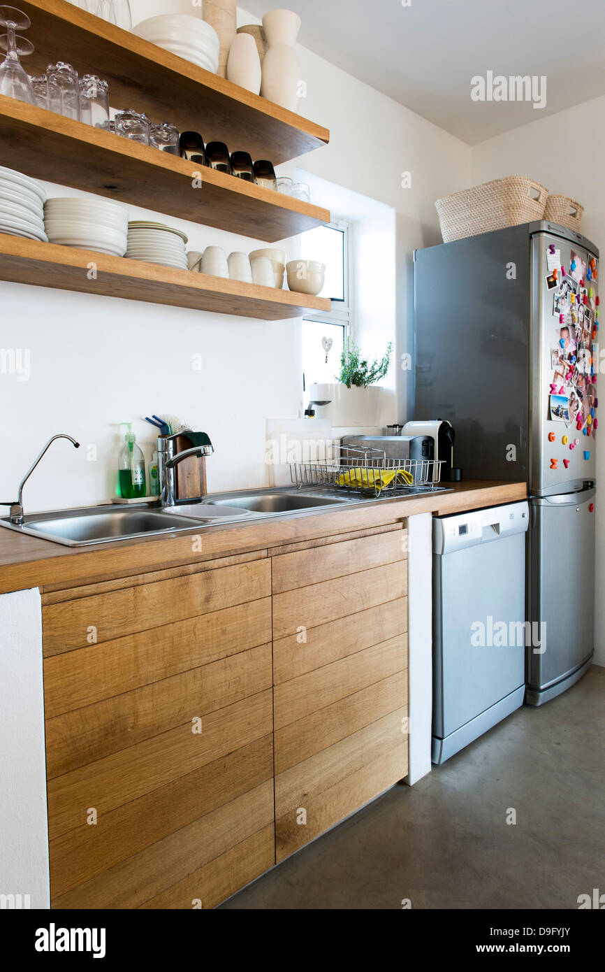 Gli interni di una cucina Foto Stock