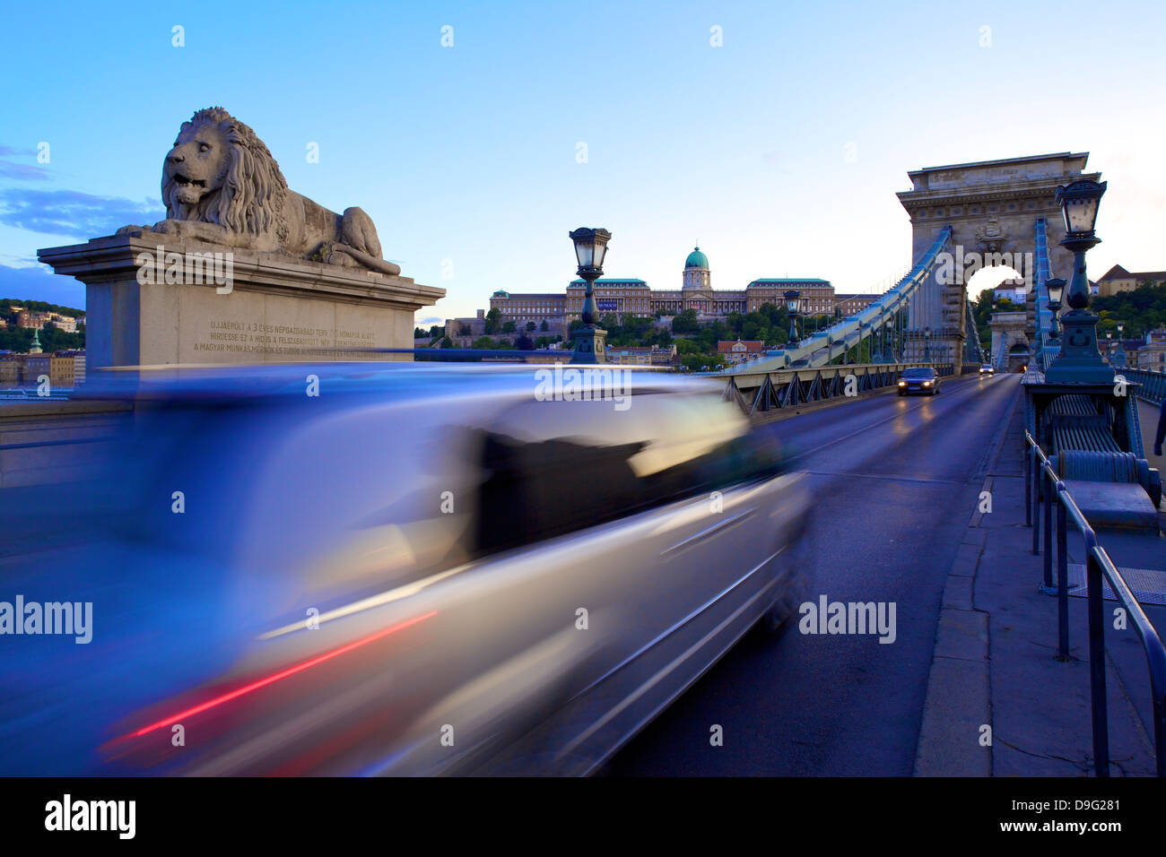 Il Ponte della Catena, Budapest, Ungheria Foto Stock