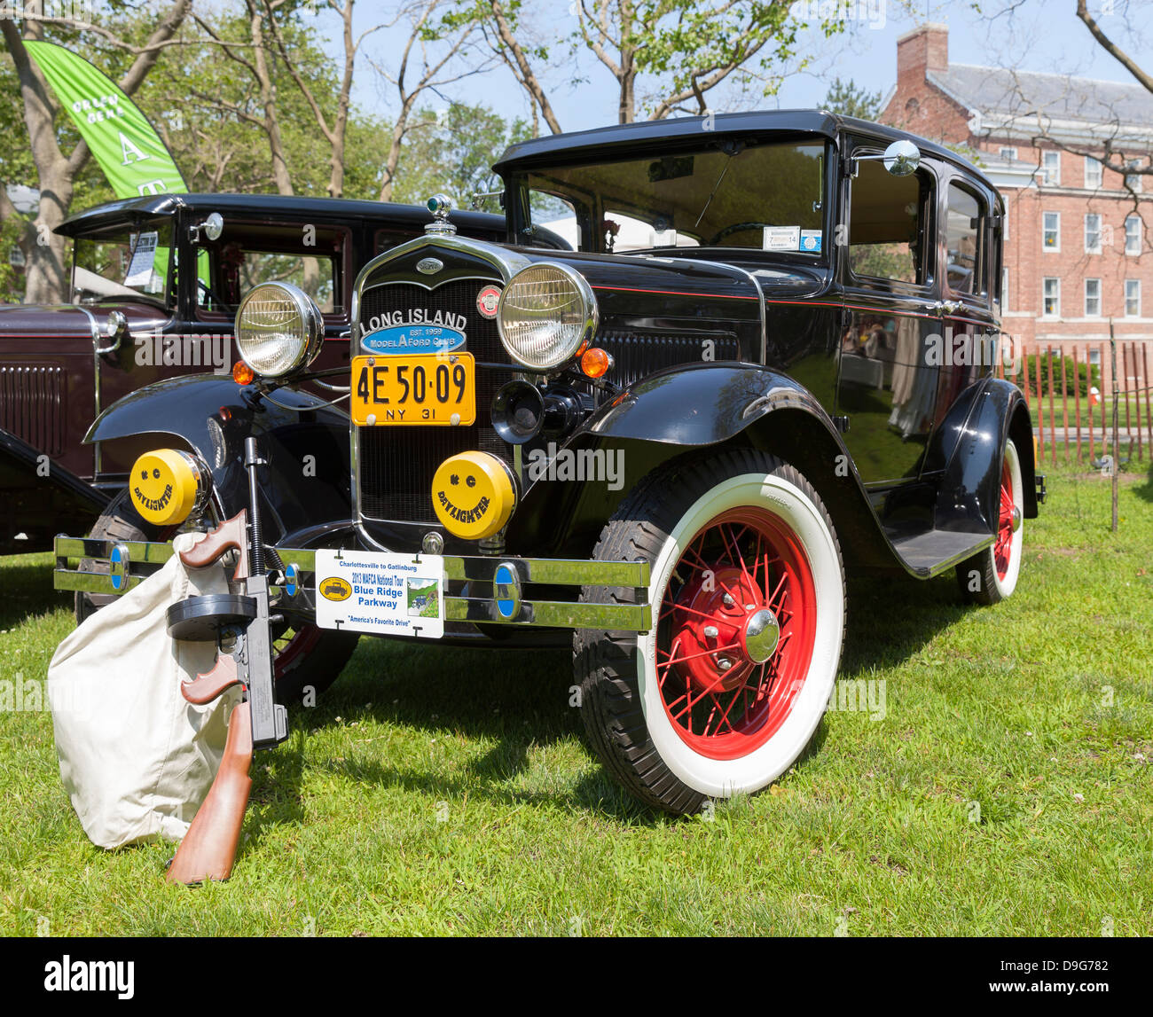 Picnic al Governors Island in New York Foto Stock