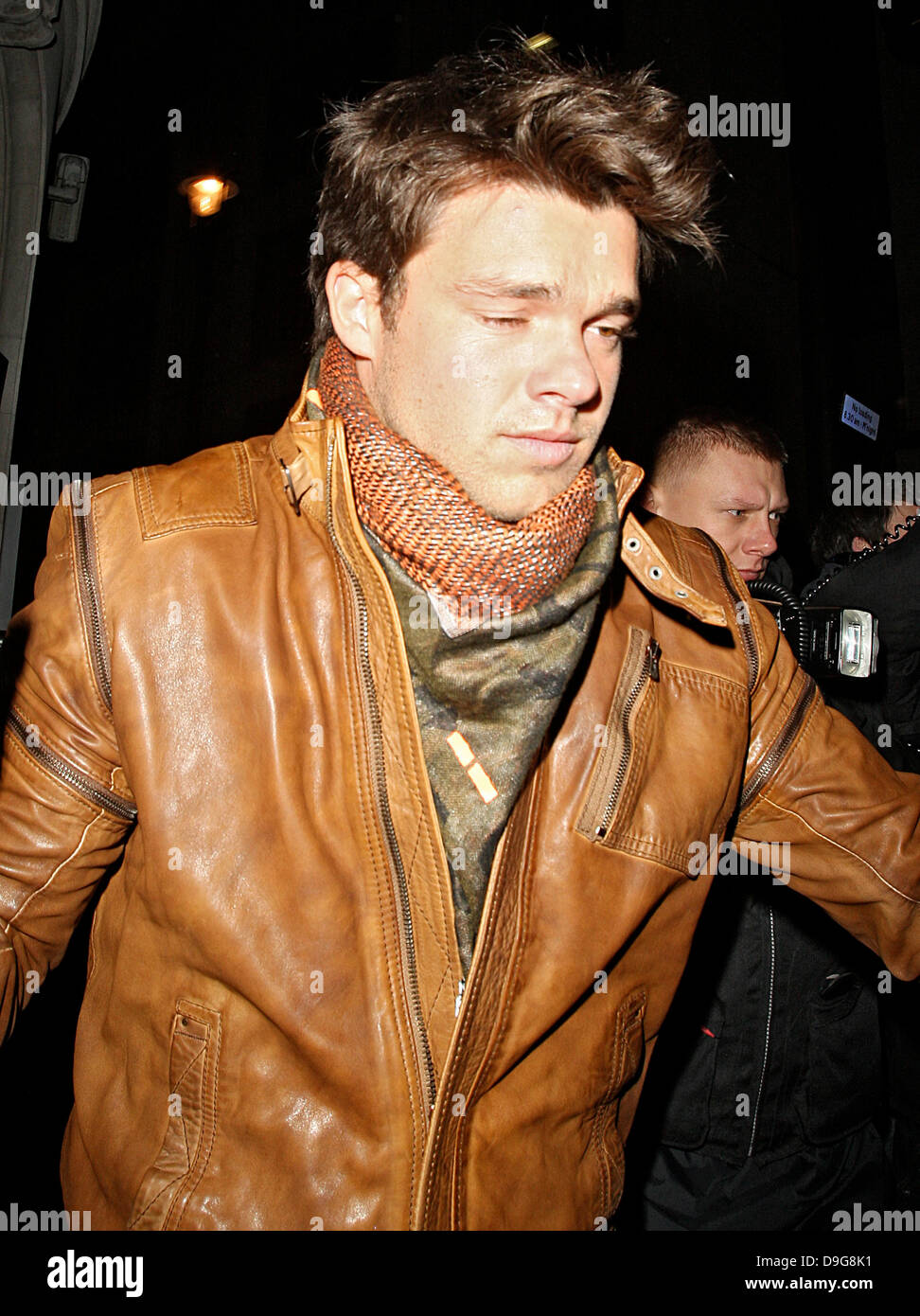 Modello argentino Leandro Penna lasciando Gem Bar Londra Inghilterra - 10.03.11 Foto Stock