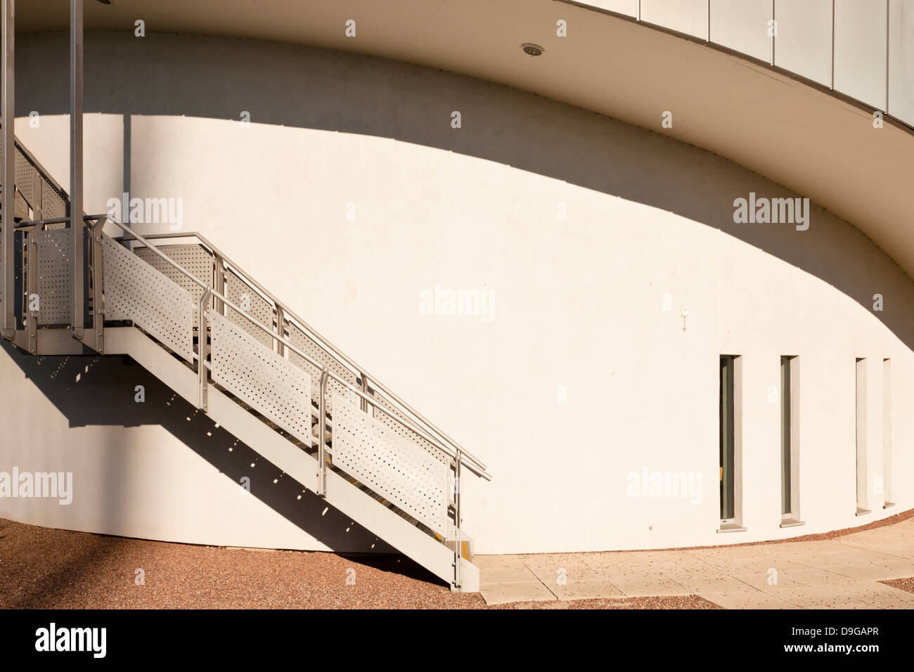 Dettagli architettonici dall'esterno di un edificio moderno. Giubileo Campus, Università di Nottingham, Inghilterra, Regno Unito Foto Stock